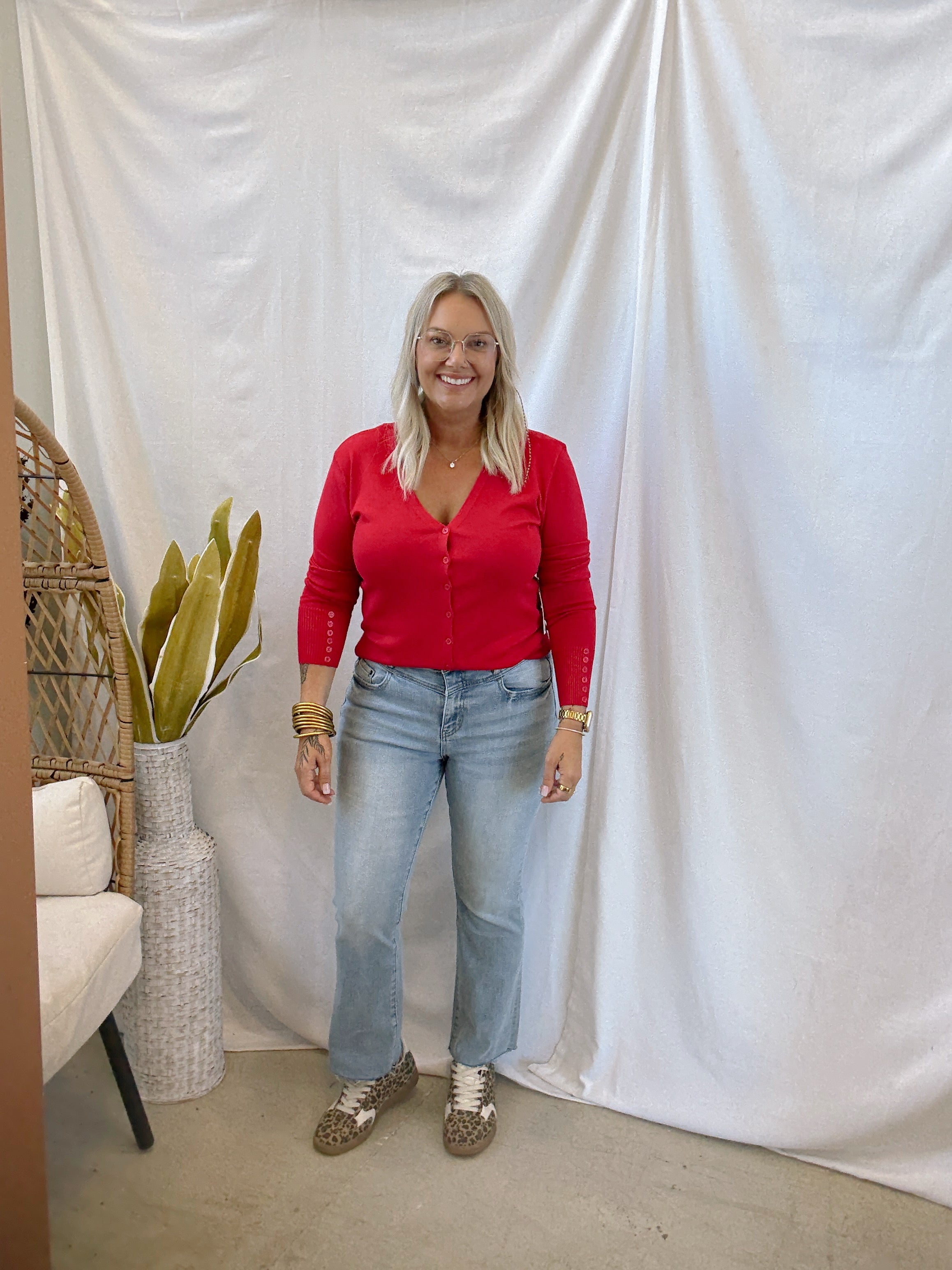 V Neck Cardigan Sweater-Final sale-Cardigans-cielo-The Silo Boutique, Women's Fashion Boutique Located in Warren and Grand Forks North Dakota