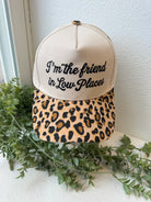 Zen I'm the Friend Low Places Hat-Leopard-Hats-Zenana-The Silo Boutique, Women's Fashion Boutique Located in Warren and Grand Forks North Dakota