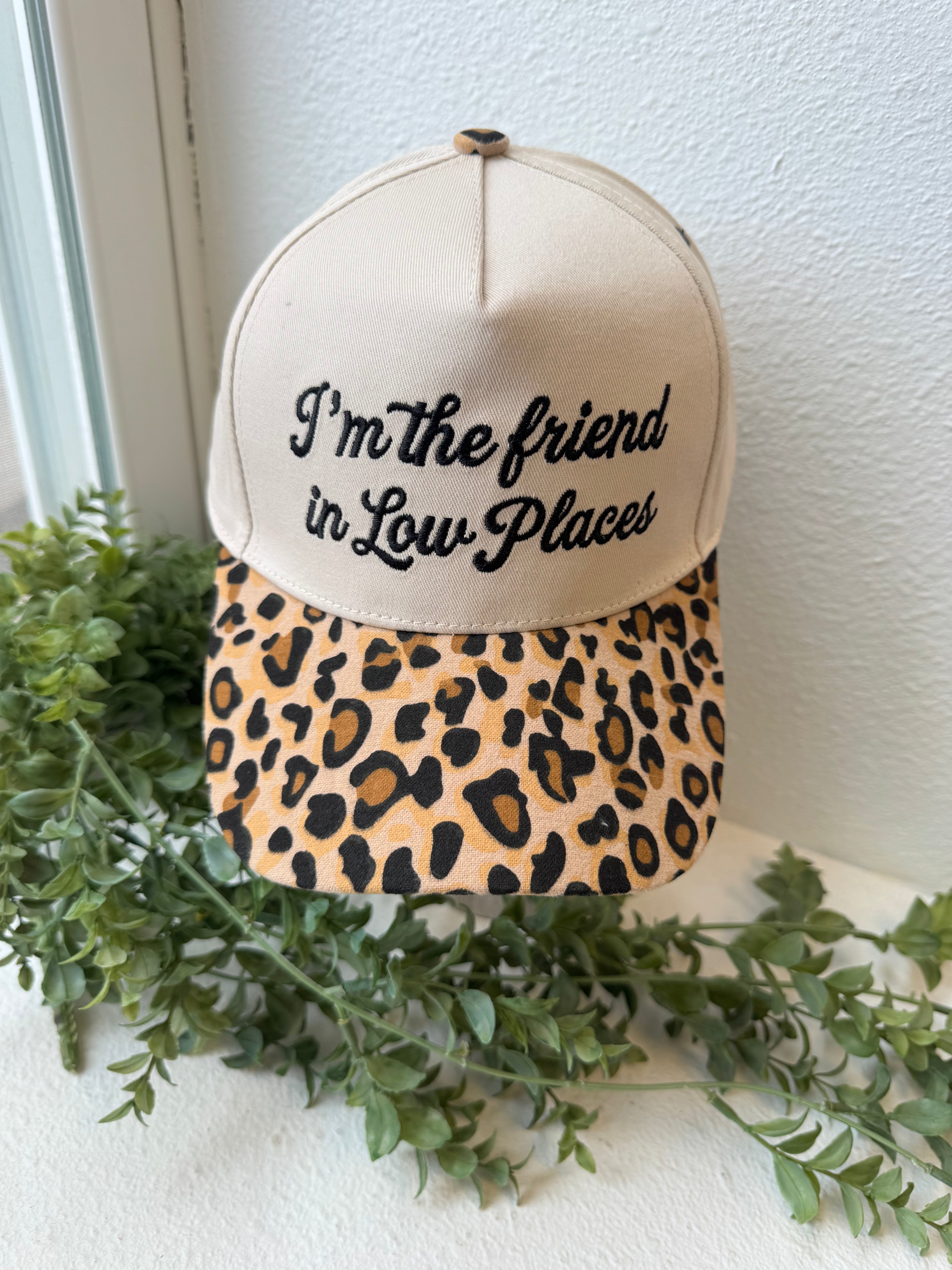 Zen I'm the Friend Low Places Hat-Leopard-Hats-Zenana-The Silo Boutique, Women's Fashion Boutique Located in Warren and Grand Forks North Dakota