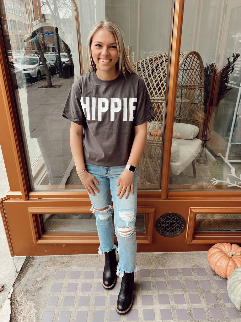 Hippie Boho Tee-Graphic Tees-We The Babes-The Silo Boutique, Women's Fashion Boutique Located in Warren and Grand Forks North Dakota