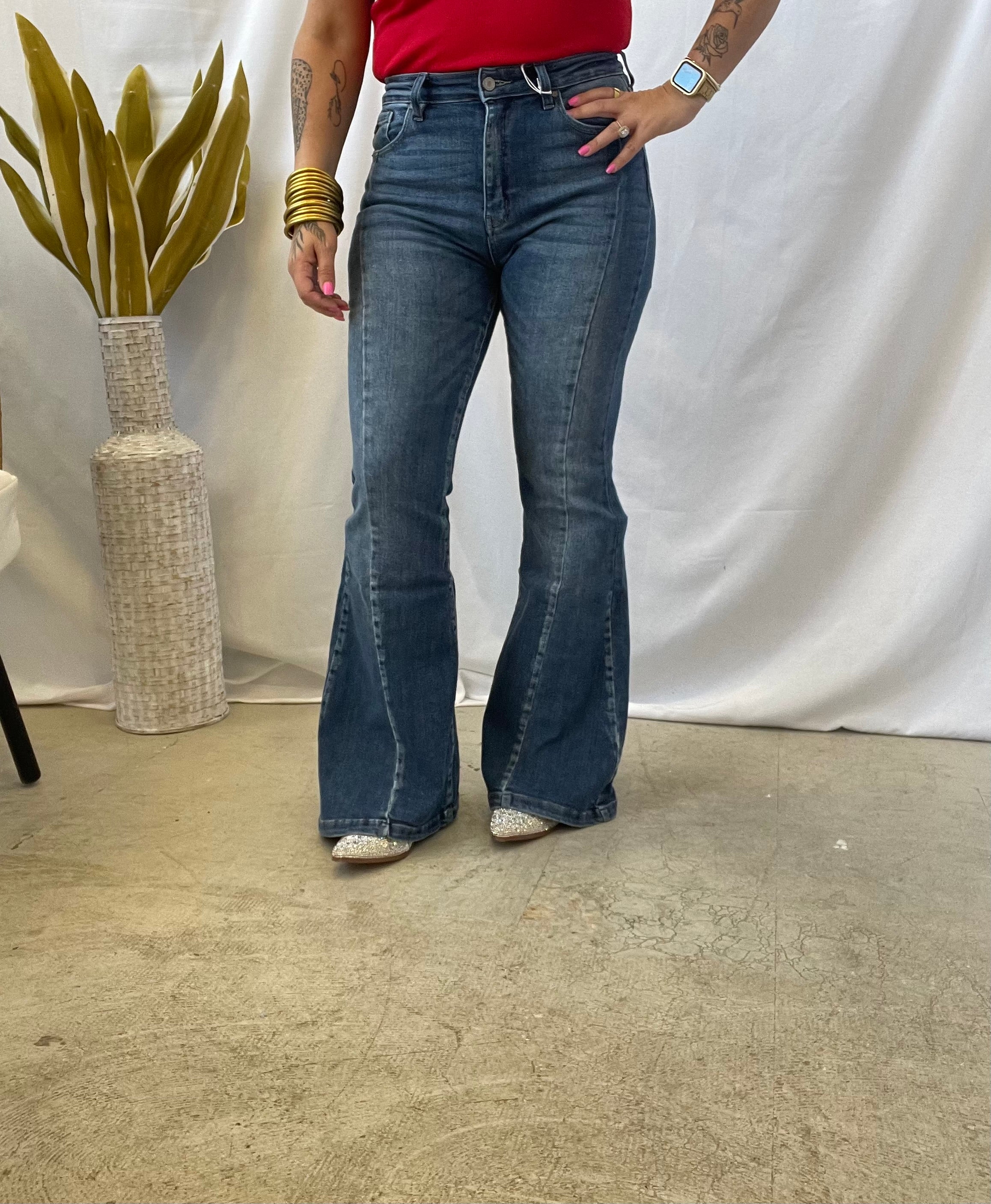 KanCan Super Flare Jeans-Final Sale-Final Sale-Jeans-Kancan-The Silo Boutique, Women's Fashion Boutique Located in Warren and Grand Forks North Dakota