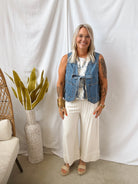 Linen Ankle Pant-Oatmeal-Pants-allie Rose-The Silo Boutique, Women's Fashion Boutique Located in Warren and Grand Forks North Dakota
