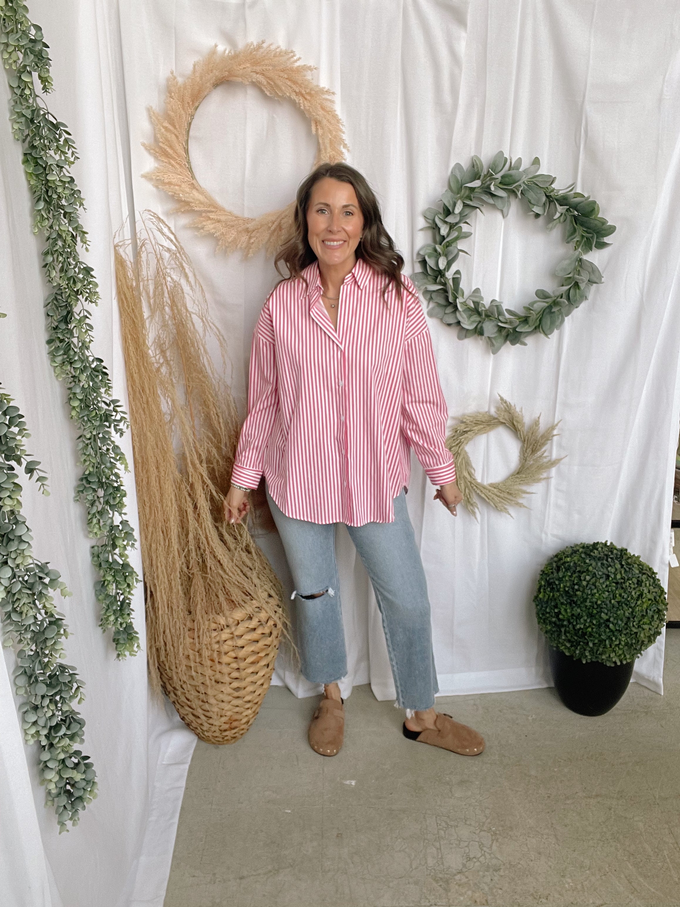 Elizabeth Button Down Top-Hot Pink-Long Sleeve Tops-hyfve-The Silo Boutique, Women's Fashion Boutique Located in Warren and Grand Forks North Dakota