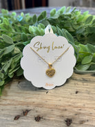 Luxe Heart Necklace-Necklaces-kenze-The Silo Boutique, Women's Fashion Boutique Located in Warren and Grand Forks North Dakota