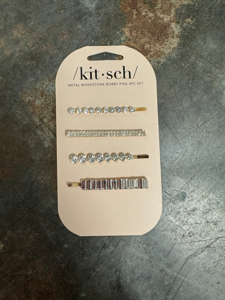 Kitsch Rhinestone Bobby Pin Set-Hair Accessories-kitsch-The Silo Boutique, Women's Fashion Boutique Located in Warren and Grand Forks North Dakota