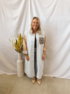 Ang Long Leopard and Striped Shirt Dress-Final Sale-Long Sleeve Tops-entro-The Silo Boutique, Women's Fashion Boutique Located in Warren and Grand Forks North Dakota