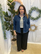 Be Cool Denim Soft Shacket-Shackets-be cool-The Silo Boutique, Women's Fashion Boutique Located in Warren and Grand Forks North Dakota