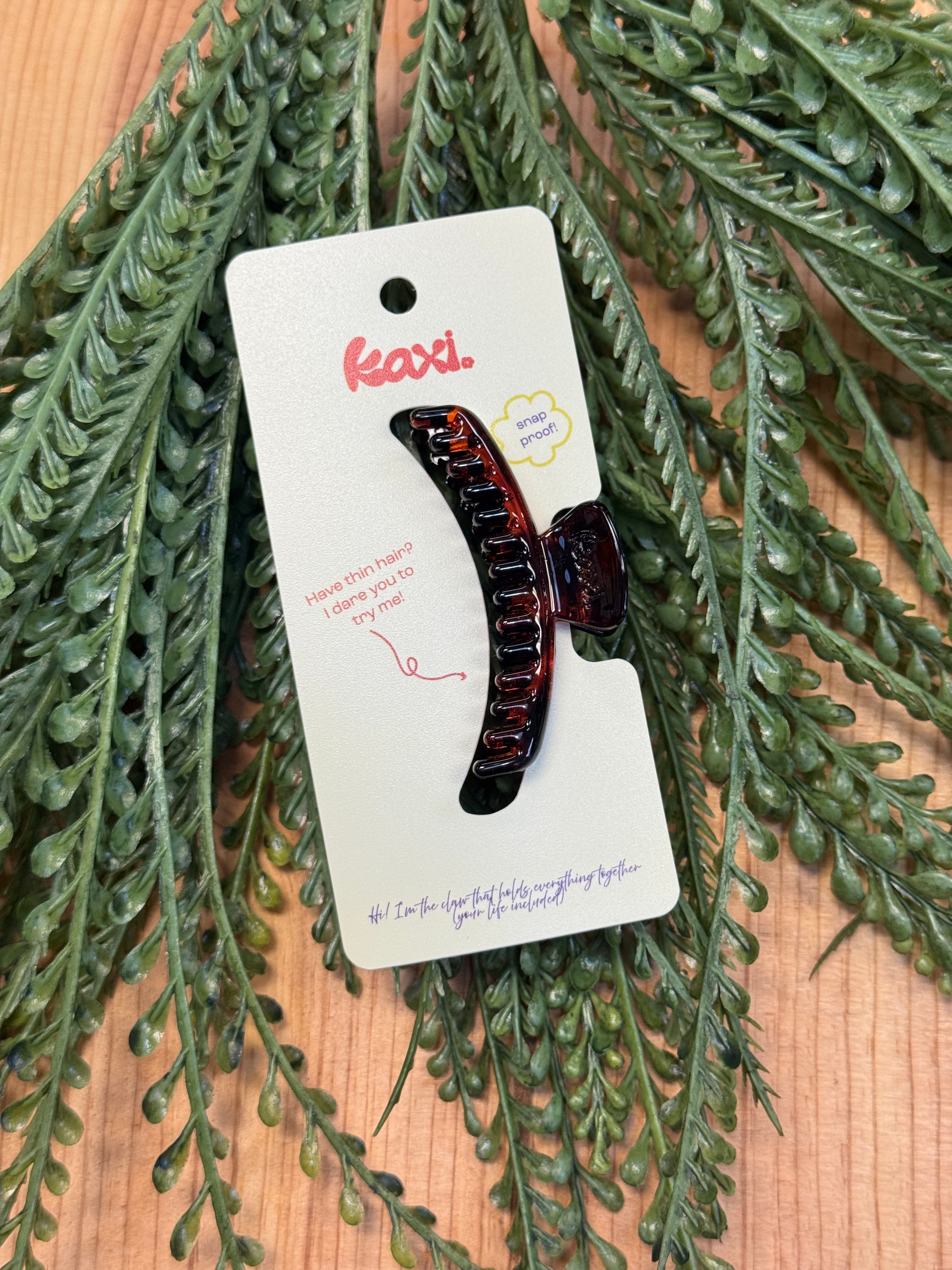 KAXI Shiny Mini Hold Everything Claw-Dk Tortoise-Hair Accessories-kaxi-The Silo Boutique, Women's Fashion Boutique Located in Warren and Grand Forks North Dakota
