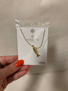 Joss Fish Necklace-Gold-Necklaces-joss-The Silo Boutique, Women's Fashion Boutique Located in Warren and Grand Forks North Dakota