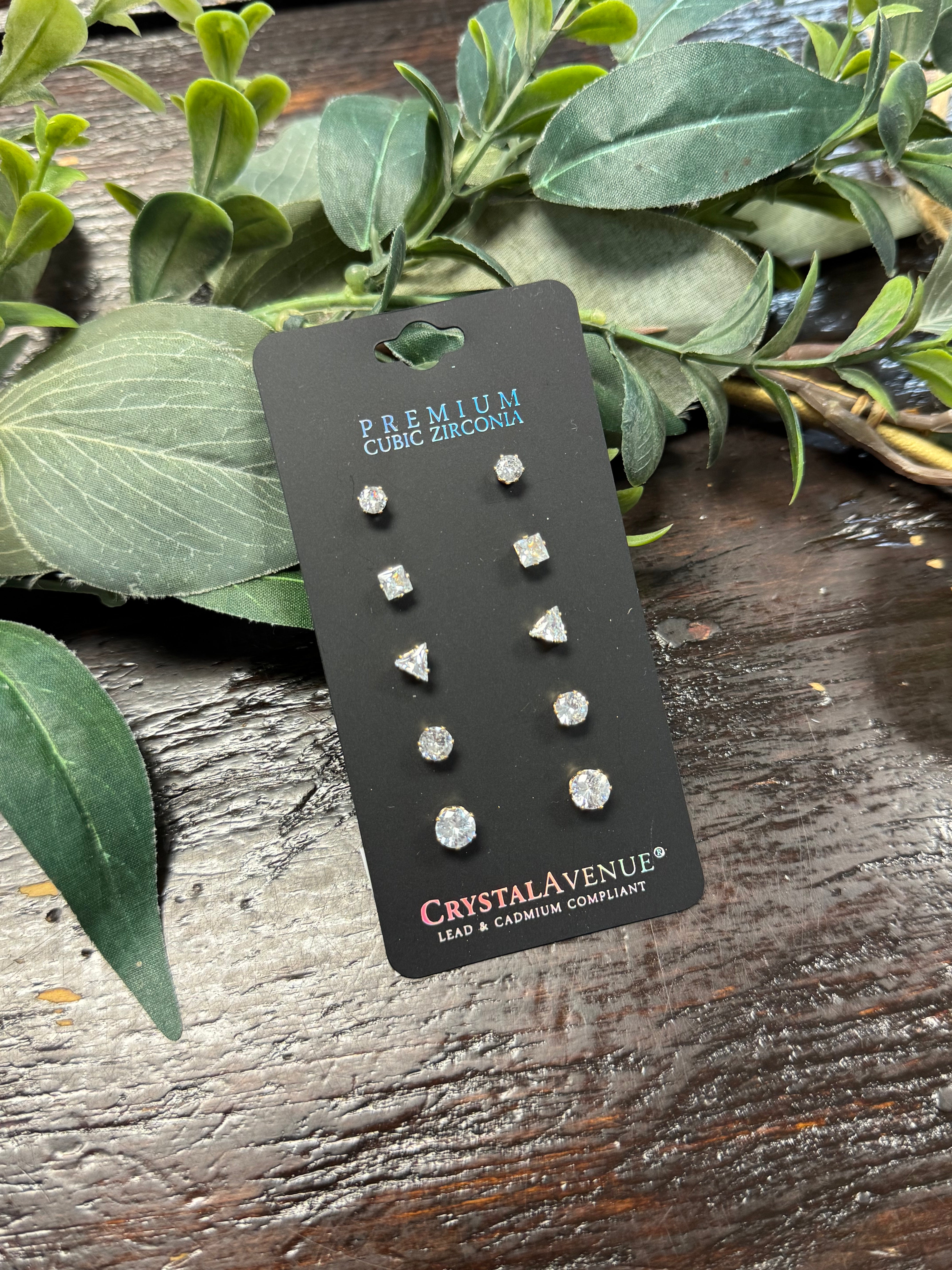 Set of 5 Stud Earrings-Earrings-Fame-The Silo Boutique, Women's Fashion Boutique Located in Warren and Grand Forks North Dakota