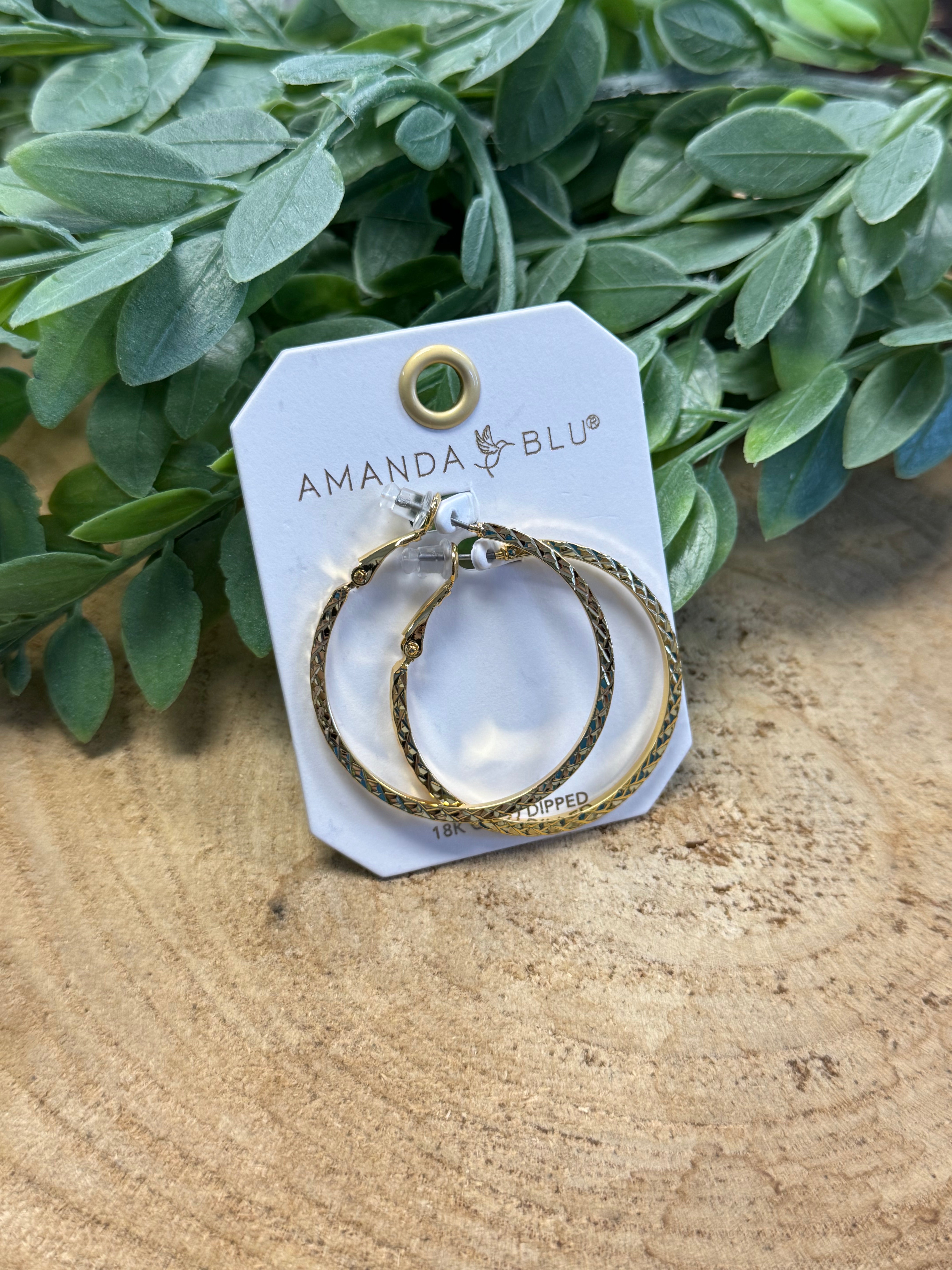 Leilani Polished Braided Large Hoop-Amanda Blu-The Silo Boutique, Women's Fashion Boutique Located in Warren and Grand Forks North Dakota