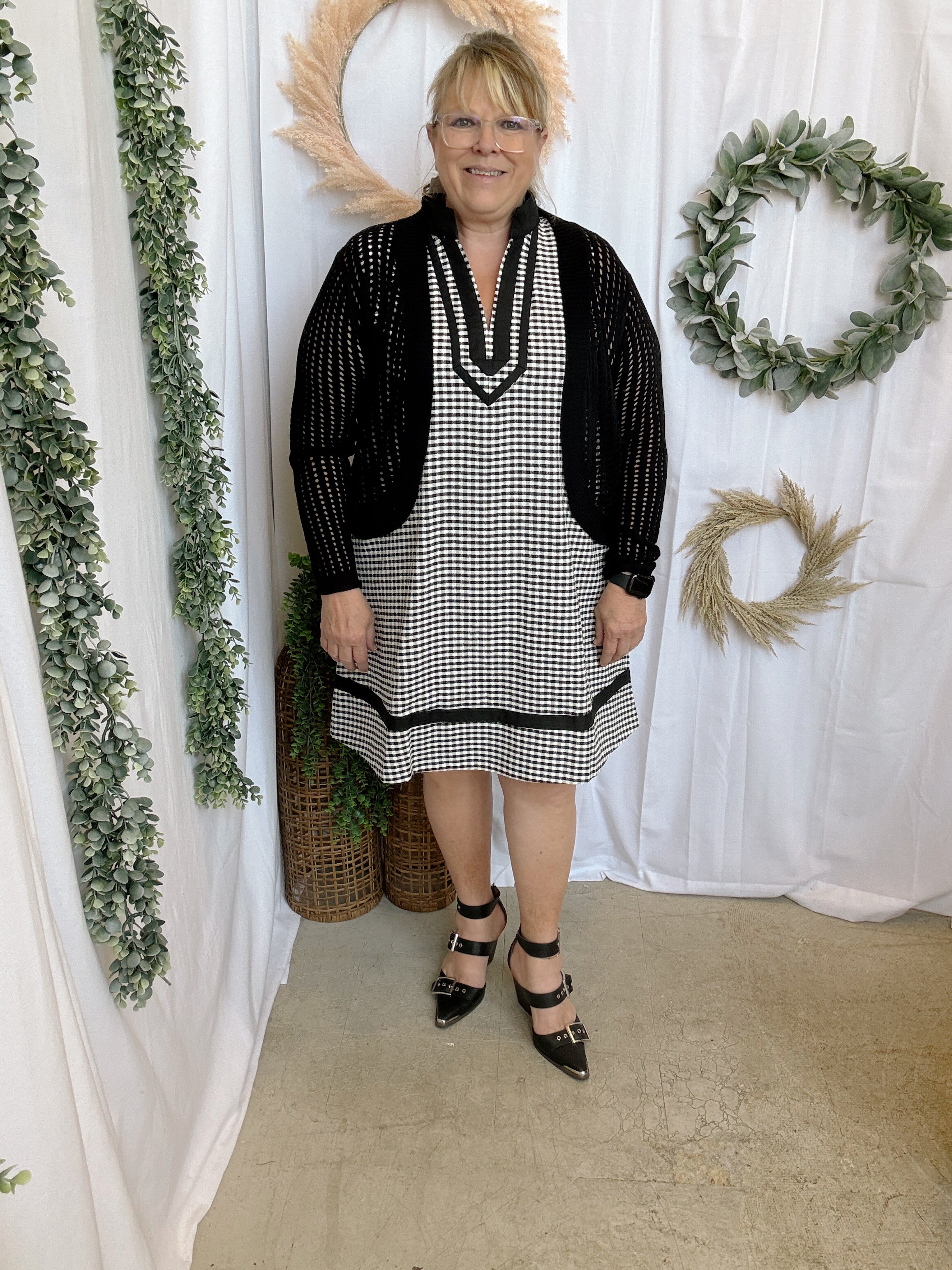 Kate Gingham Dress-Dresses-entro-The Silo Boutique, Women's Fashion Boutique Located in Warren and Grand Forks North Dakota