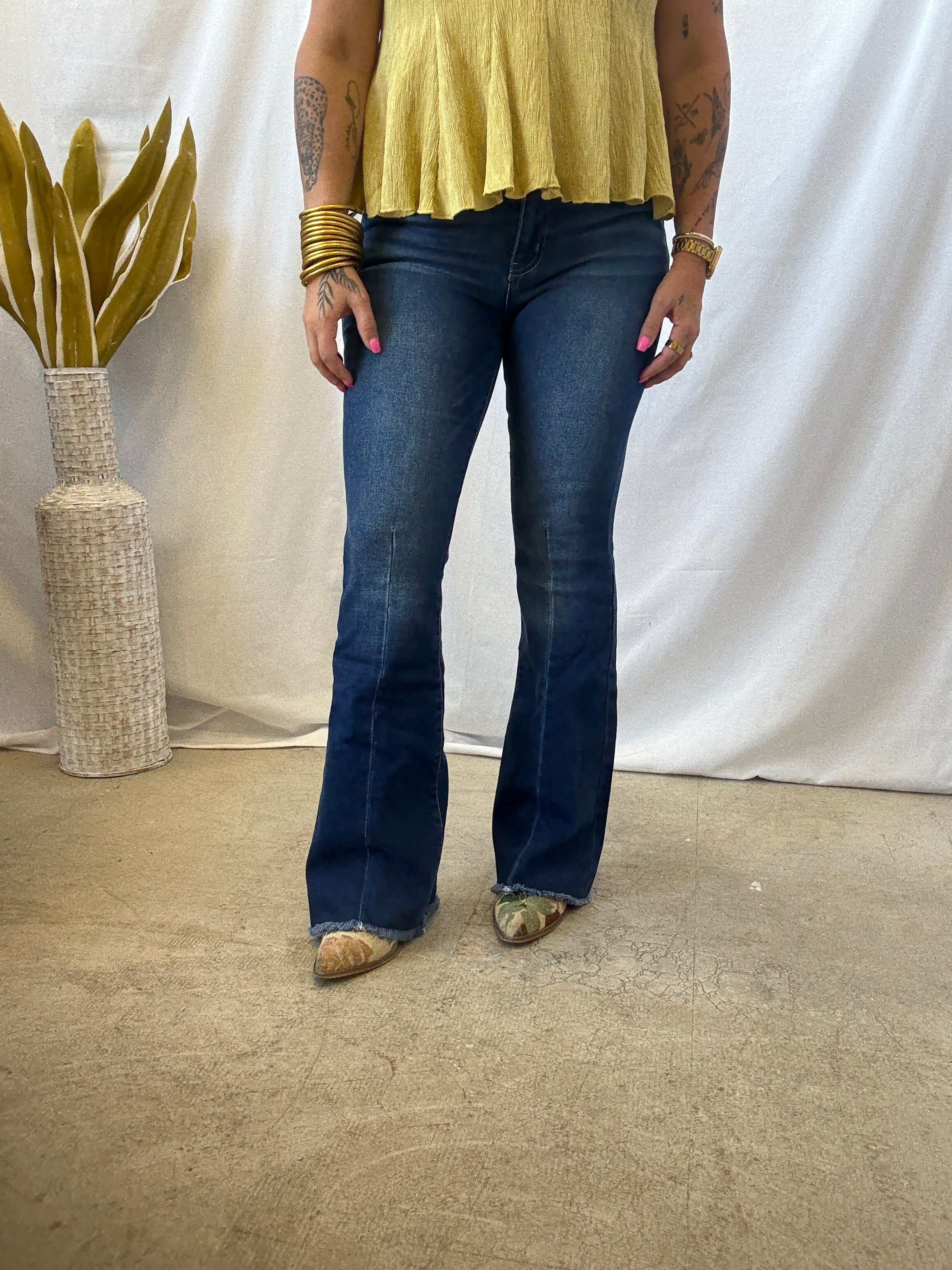 KanCan Out West Flare Jeans-Jeans-Kancan-The Silo Boutique, Women's Fashion Boutique Located in Warren and Grand Forks North Dakota