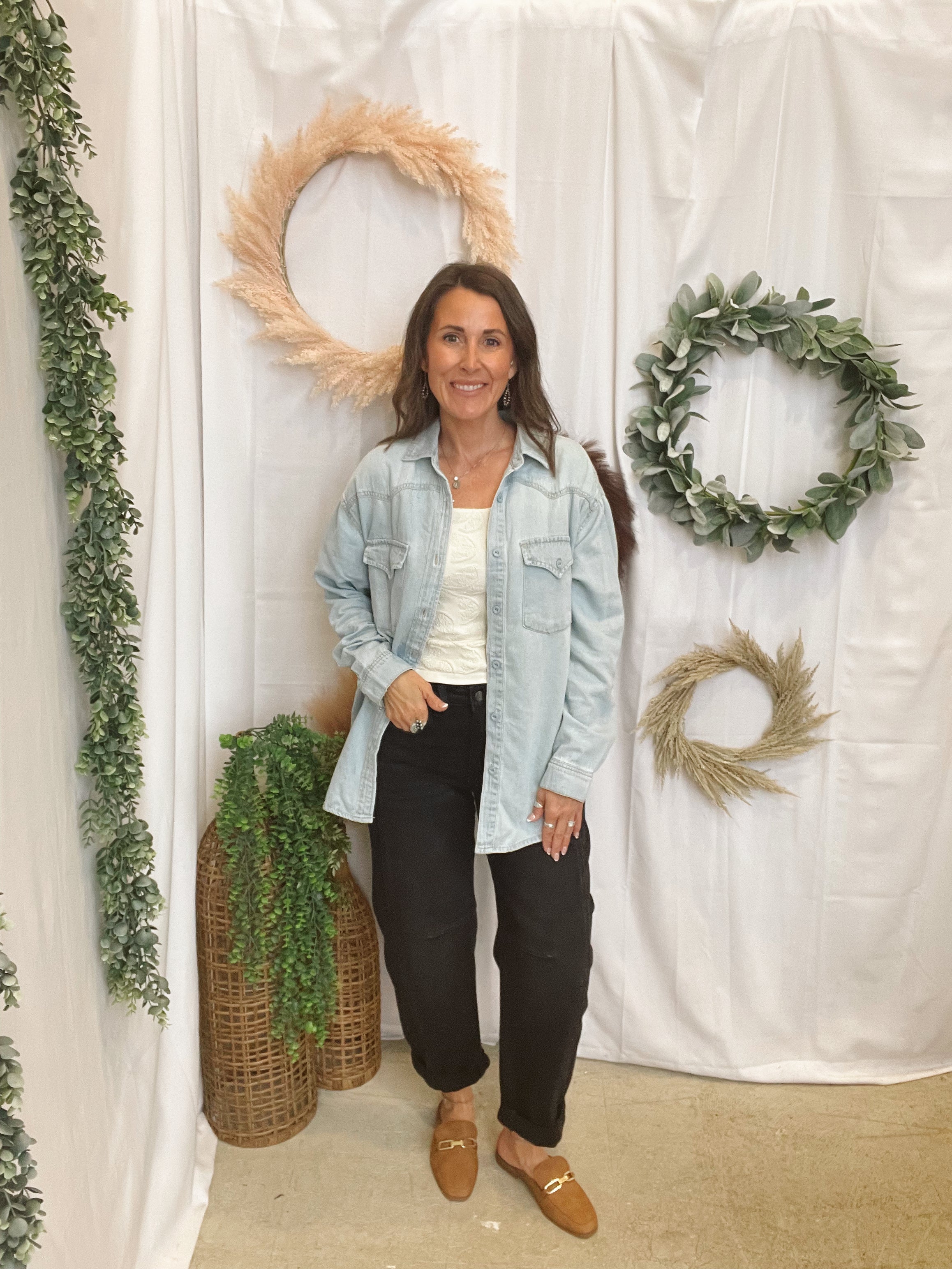 Risen Western Yoke Denim Top-Coats & Jackets-risen-The Silo Boutique, Women's Fashion Boutique Located in Warren and Grand Forks North Dakota