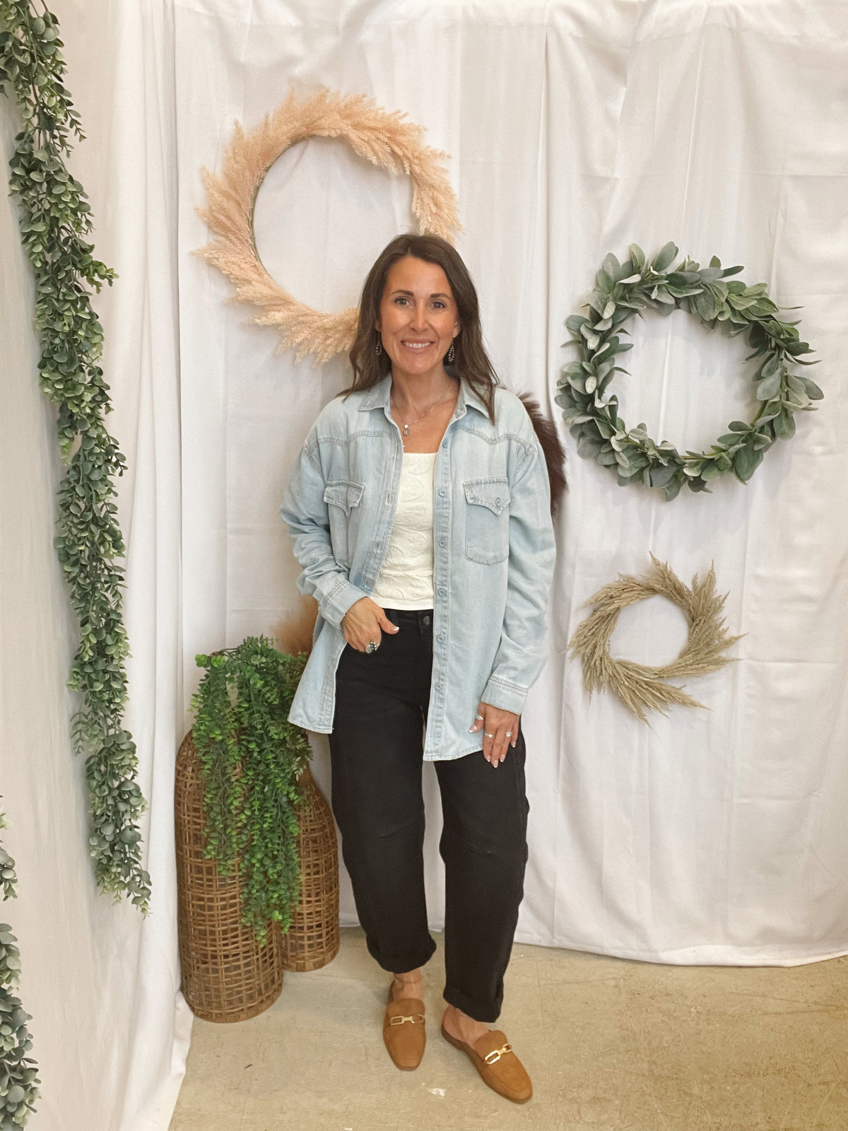 Risen Western Yoke Denim Top-Coats & Jackets-risen-The Silo Boutique, Women's Fashion Boutique Located in Warren and Grand Forks North Dakota