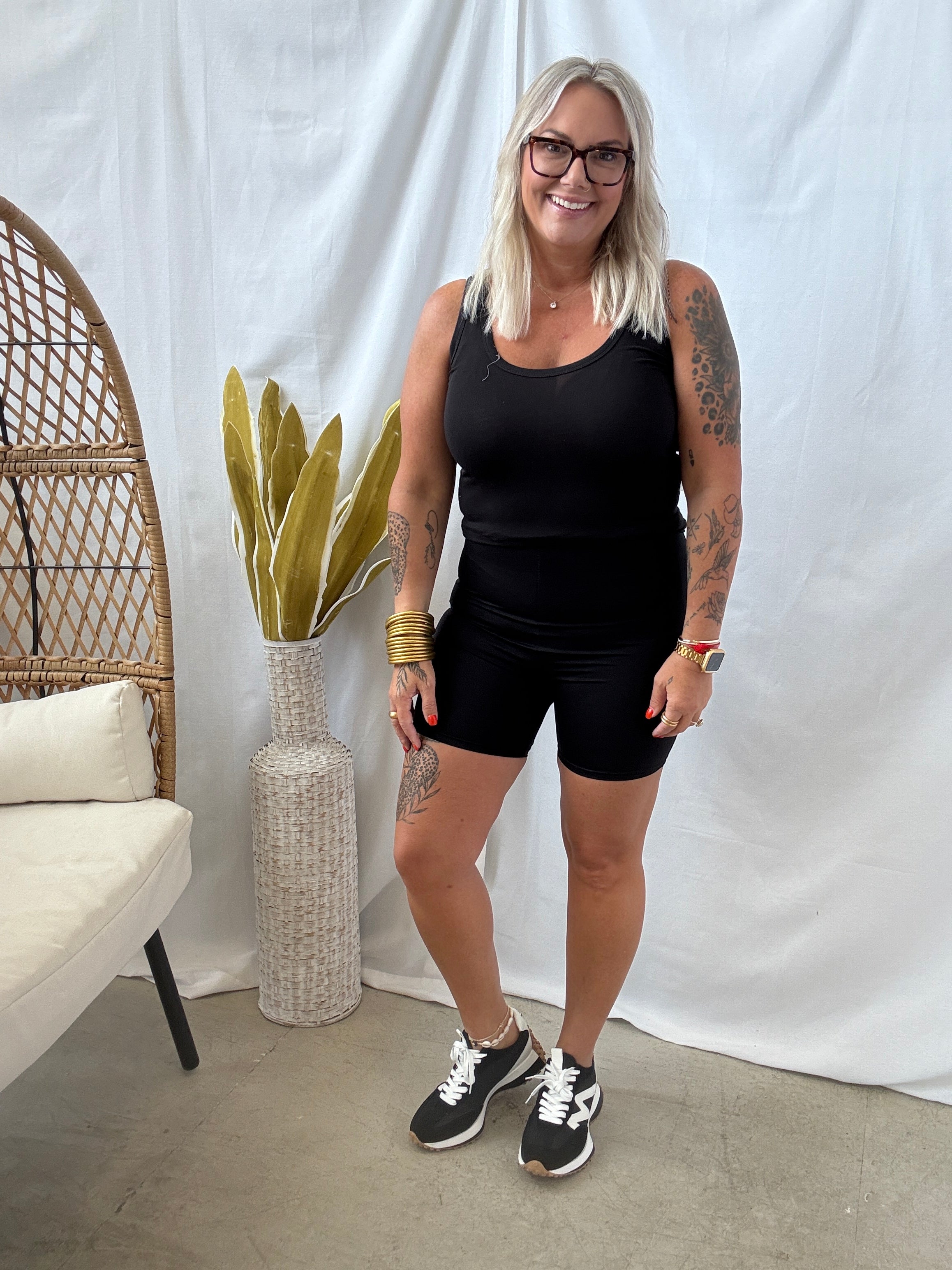 Bella Booty Lifting Black Shorts-FINAL SALE-Shorts-mono b-The Silo Boutique, Women's Fashion Boutique Located in Warren and Grand Forks North Dakota