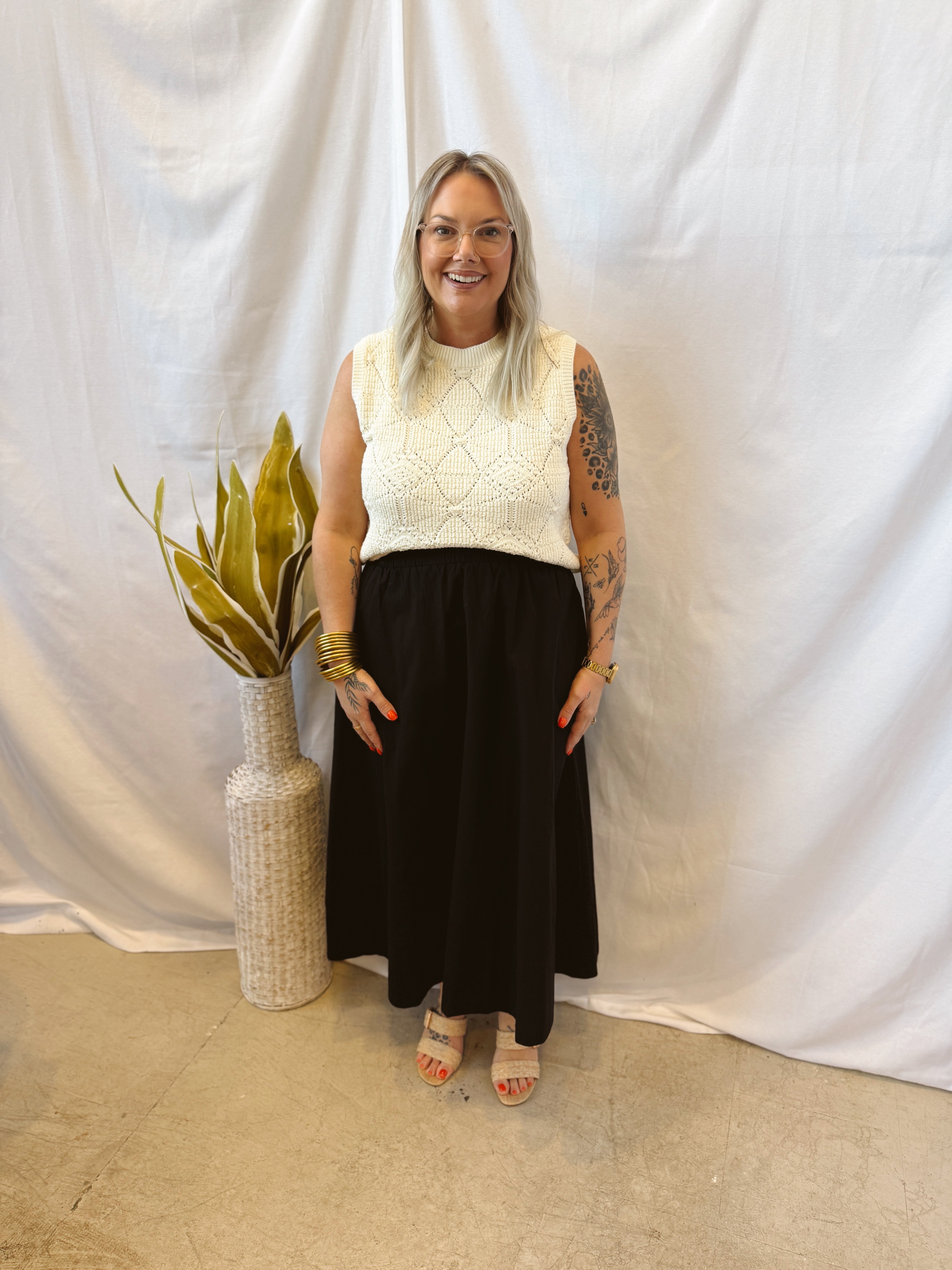 Charming Skirt-Black-Final Sale-Skirts-hyfve-The Silo Boutique, Women's Fashion Boutique Located in Warren and Grand Forks North Dakota