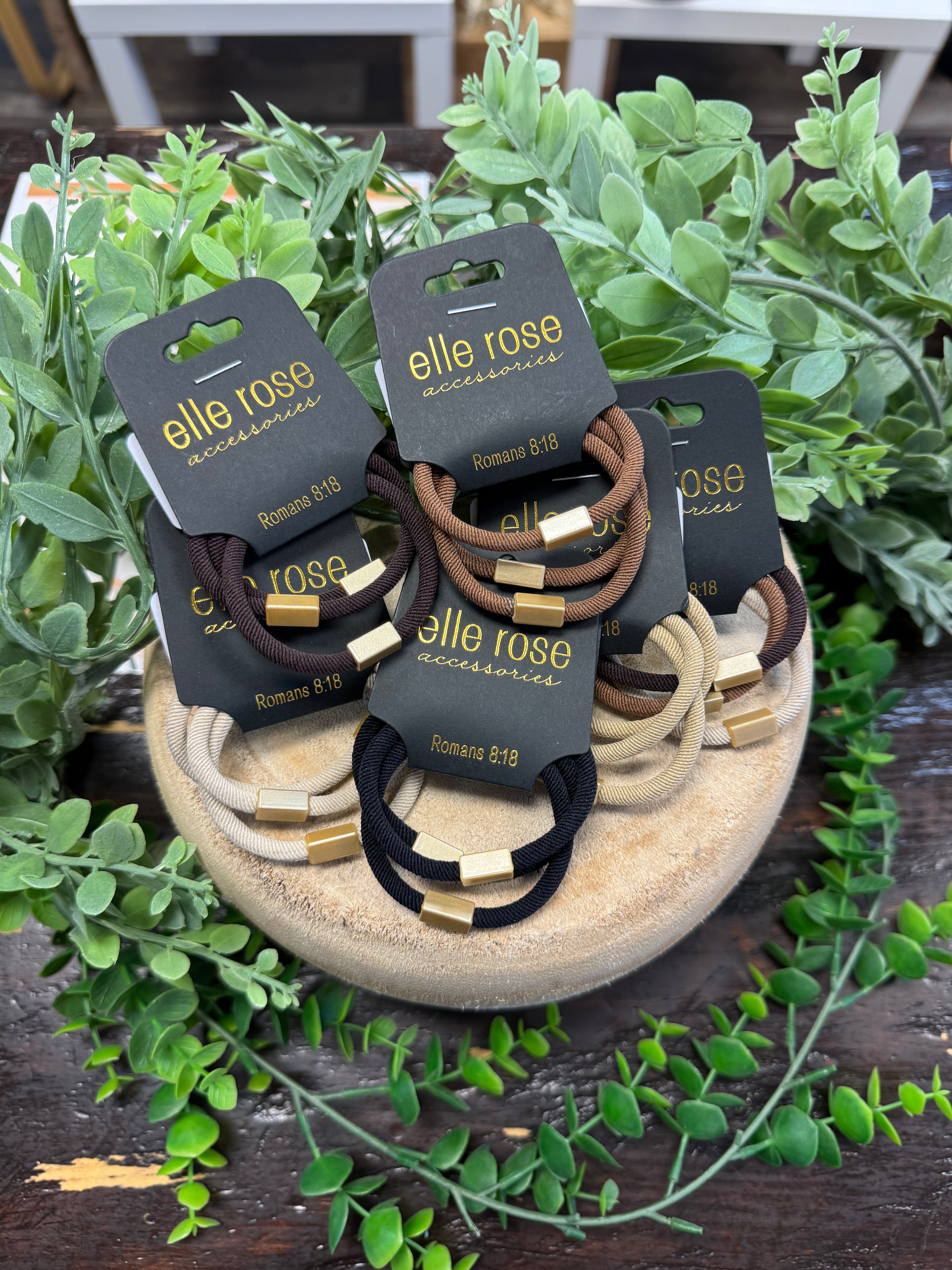 Elastic Hair Tie Bracelet Trio-Hair Accessories-scented-The Silo Boutique, Women's Fashion Boutique Located in Warren and Grand Forks North Dakota