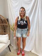 USA Tank-Navy-FINAL SALE-Tank Tops-blu pepper-The Silo Boutique, Women's Fashion Boutique Located in Warren and Grand Forks North Dakota