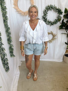 Miou Muse Pleat Shorts-Jeans-miou muse-The Silo Boutique, Women's Fashion Boutique Located in Warren and Grand Forks North Dakota