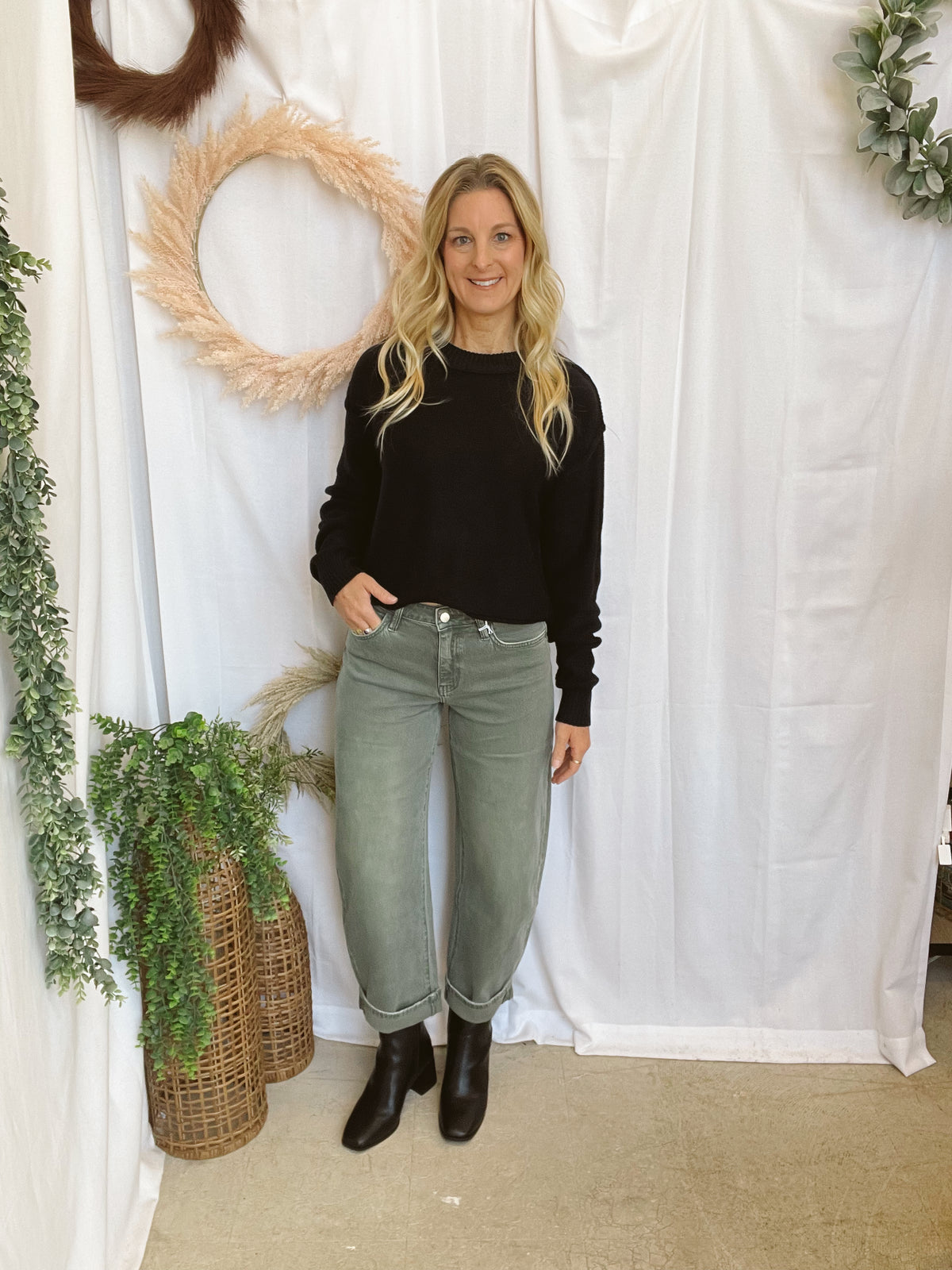 Zara Knit Sweater-Black-Long Sleeve Tops-hyfve-The Silo Boutique, Women's Fashion Boutique Located in Warren and Grand Forks North Dakota