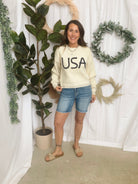 Mica Ruinart Midi Shorts-Shorts-mica-The Silo Boutique, Women's Fashion Boutique Located in Warren and Grand Forks North Dakota