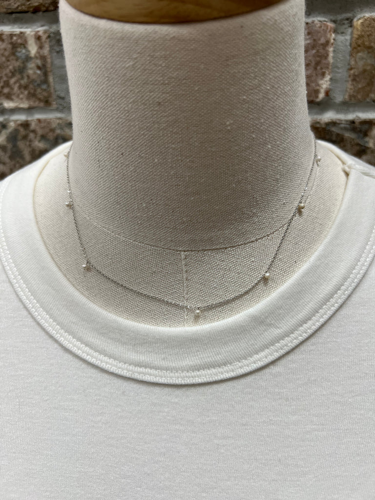 Fame Multi Mini Pearl Necklace-Necklaces-Fame-The Silo Boutique, Women's Fashion Boutique Located in Warren and Grand Forks North Dakota
