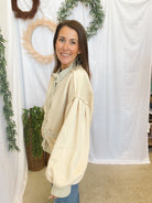 Heidi Snap Button Cardigan Jacket-Cream-Shackets-hyfve-The Silo Boutique, Women's Fashion Boutique Located in Warren and Grand Forks North Dakota