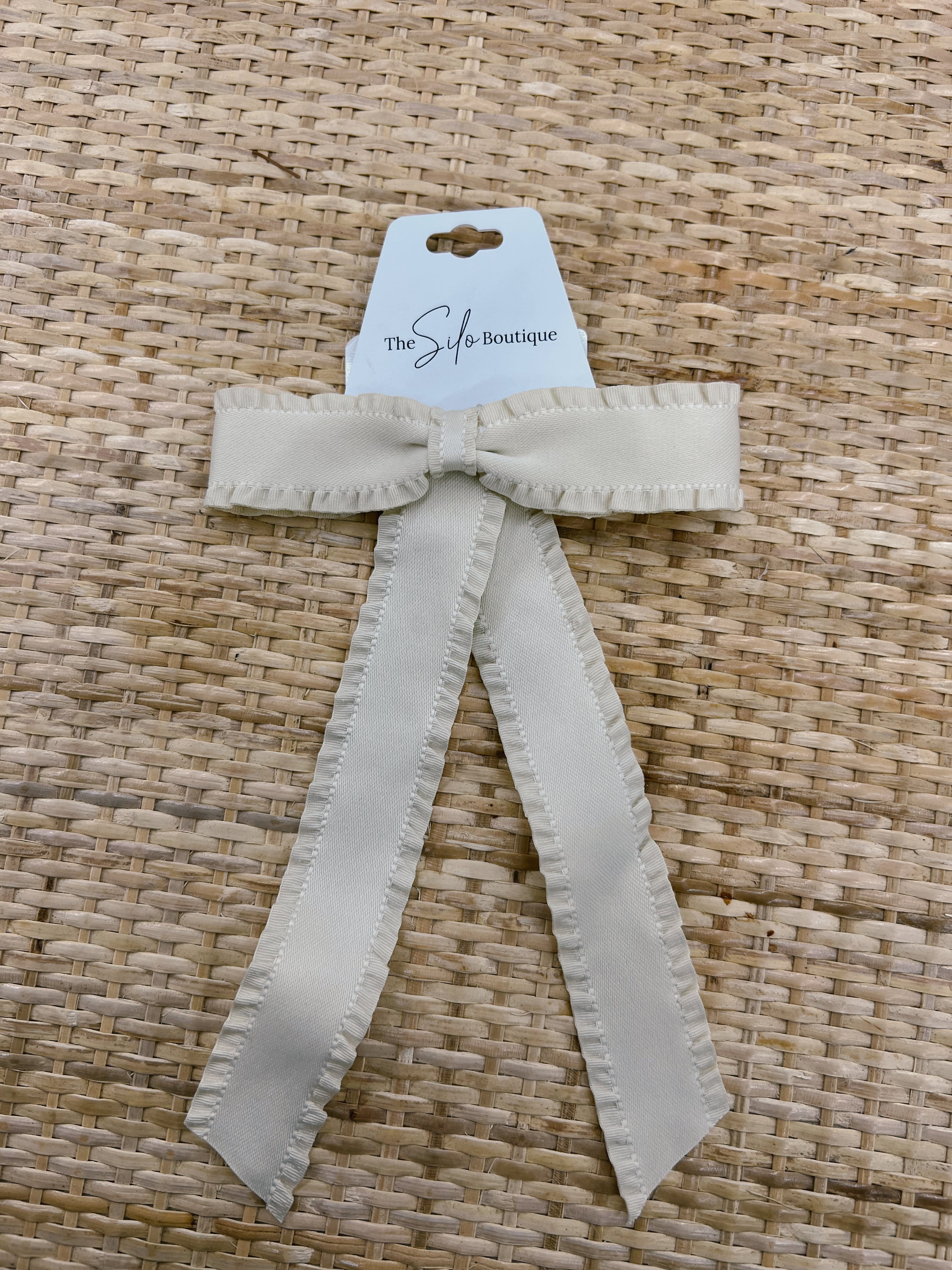 Sunday Ribbon Hair Clip-Hair Accessories-T-The Silo Boutique, Women's Fashion Boutique Located in Warren and Grand Forks North Dakota
