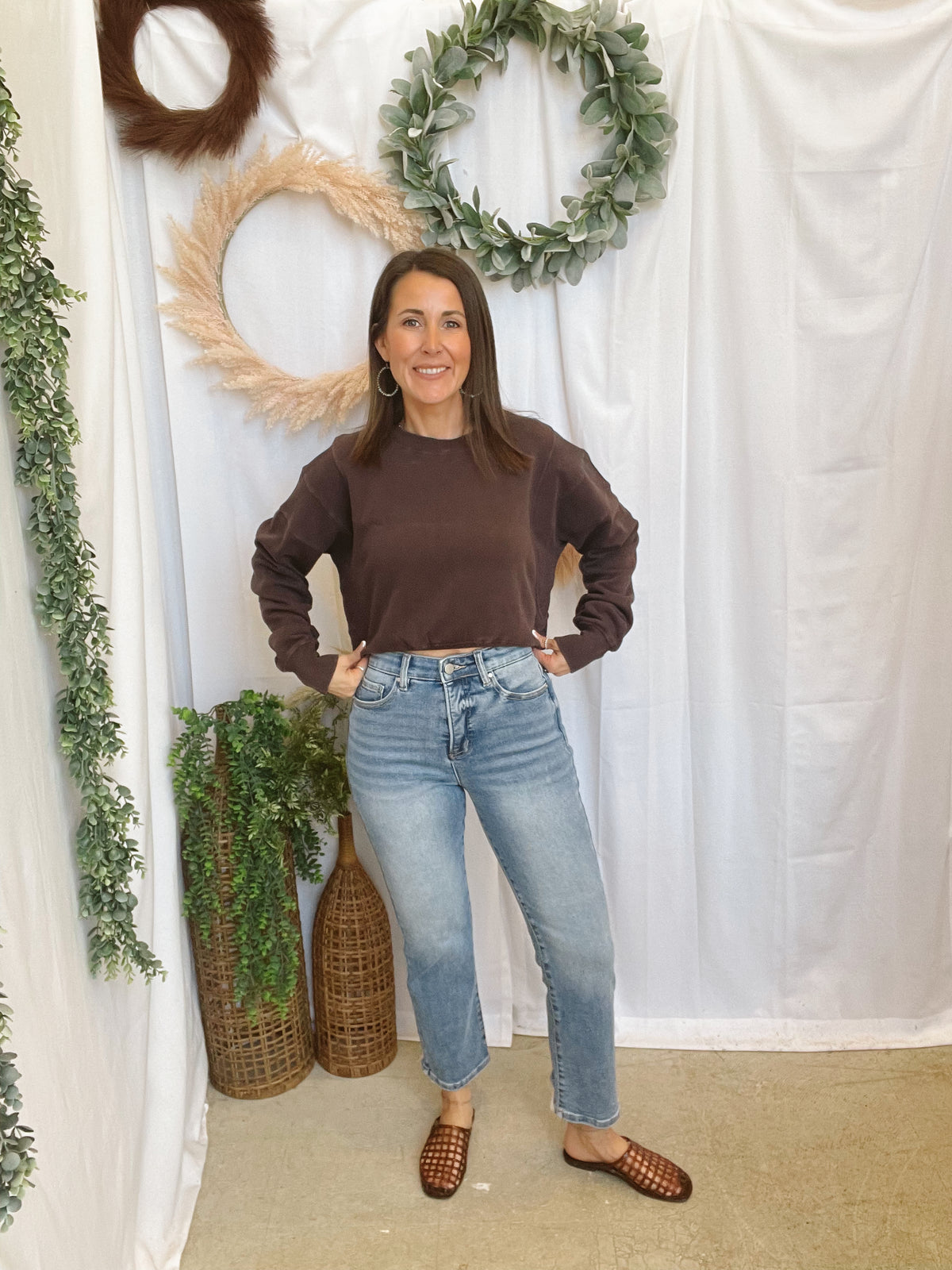 Sofia Risen Crop Straight Jean-Jeans-risen-The Silo Boutique, Women's Fashion Boutique Located in Warren and Grand Forks North Dakota