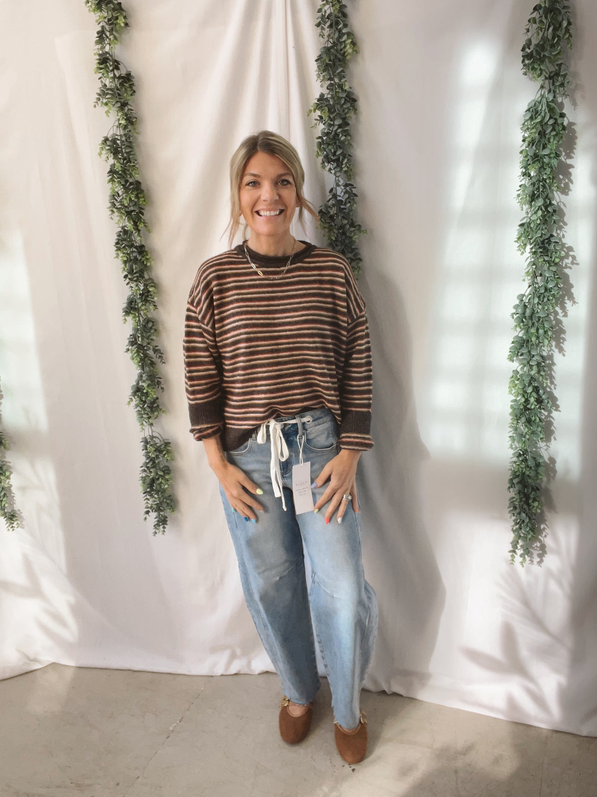 Risen Bella Slouchy Ankle Barrel Jeans-Jeans-risen-The Silo Boutique, Women's Fashion Boutique Located in Warren and Grand Forks North Dakota