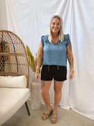Lovervet Black Utility Shorts-Shorts-lovervet-The Silo Boutique, Women's Fashion Boutique Located in Warren and Grand Forks North Dakota