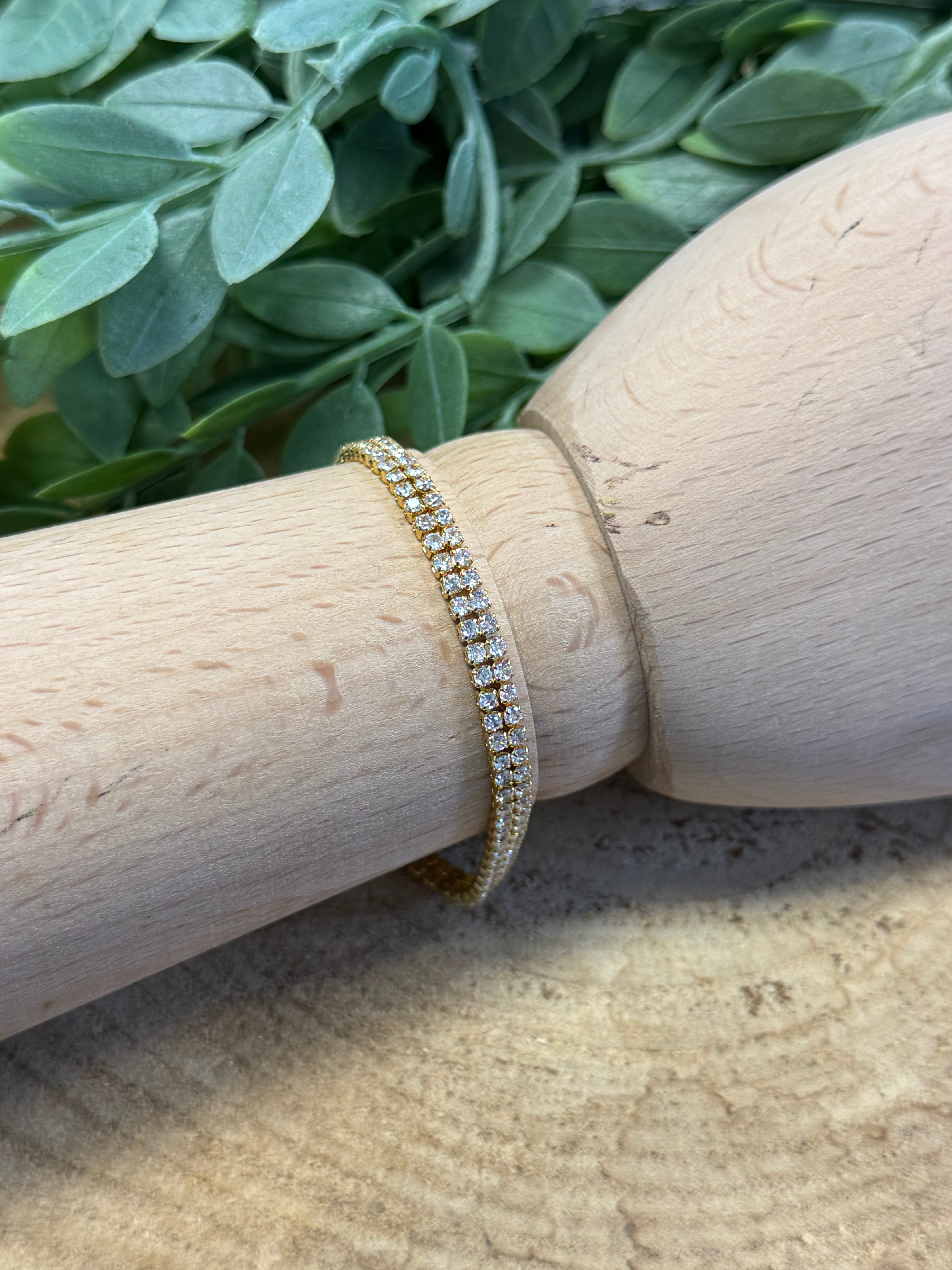 Double Tennis Pull-Cord Bracelet-Amanda Blu-The Silo Boutique, Women's Fashion Boutique Located in Warren and Grand Forks North Dakota