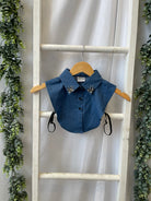 Corporate Collar-Denim Jewels-Short Sleeve Tops-Summer Tees-The Silo Boutique, Women's Fashion Boutique Located in Warren and Grand Forks North Dakota