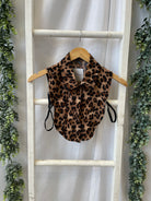 Corporate Collar-Leopard-Short Sleeve Tops-Summer Tees-The Silo Boutique, Women's Fashion Boutique Located in Warren and Grand Forks North Dakota