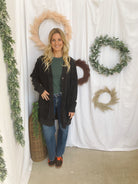 Jojo Mineral Wash Cardigan-Ash Black-Cardigans-eesome-The Silo Boutique, Women's Fashion Boutique Located in Warren and Grand Forks North Dakota