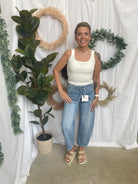 Jade Ribbed Bodysuit-White-Bodysuits-jade by jane-The Silo Boutique, Women's Fashion Boutique Located in Warren and Grand Forks North Dakota