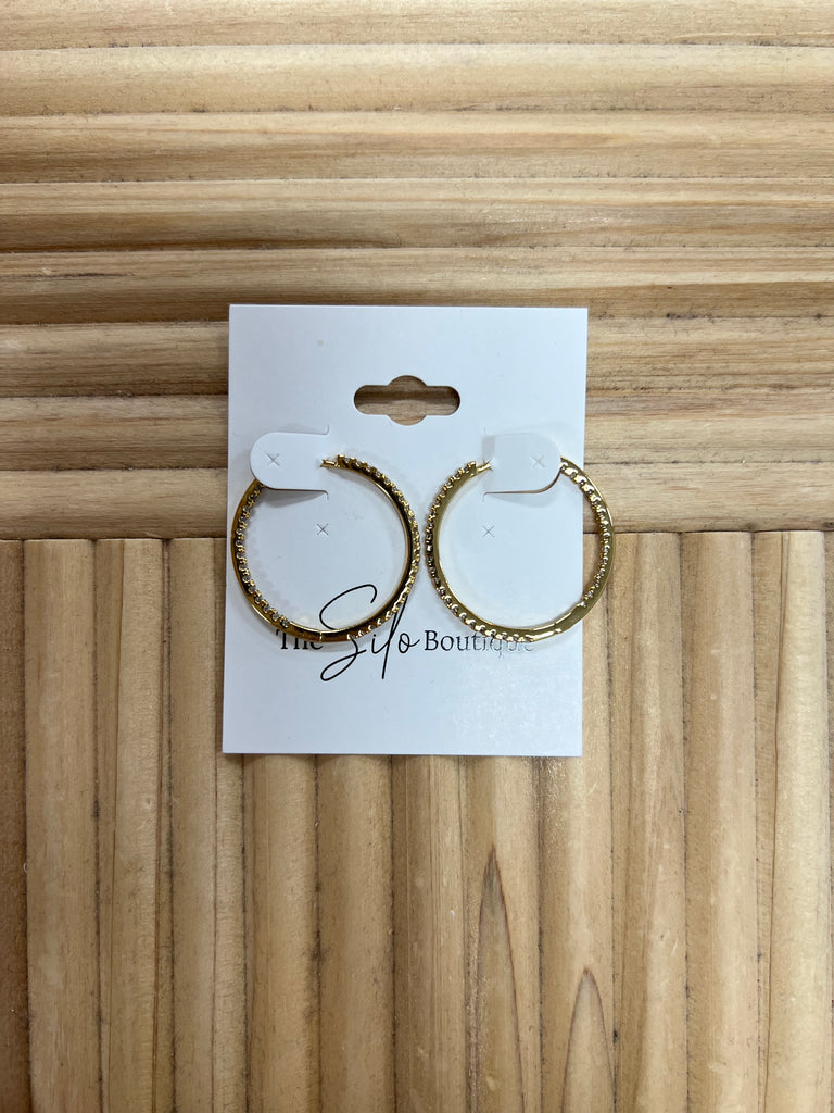 Twist Tex Hoop Earrings-Earrings-Fame-The Silo Boutique, Women's Fashion Boutique Located in Warren and Grand Forks North Dakota