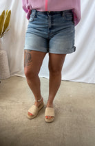 KUT Hailey Medium Wash Shorts-Shorts-Kut-The Silo Boutique, Women's Fashion Boutique Located in Warren and Grand Forks North Dakota