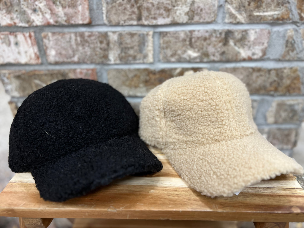 Sherpa Ball Cap-Hats-babe-The Silo Boutique, Women's Fashion Boutique Located in Warren and Grand Forks North Dakota
