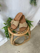 Soda Lizzy Sandal-Tan-Shoes-soda-The Silo Boutique, Women's Fashion Boutique Located in Warren and Grand Forks North Dakota