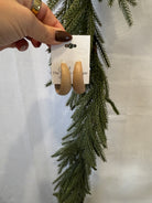 Faux Leather Hoop Earrings-Earrings-Sensibling Corp.-The Silo Boutique, Women's Fashion Boutique Located in Warren and Grand Forks North Dakota