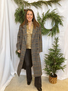 Promesa Charcoal Plaid Coat-Coats & Jackets-promesa-The Silo Boutique, Women's Fashion Boutique Located in Warren and Grand Forks North Dakota