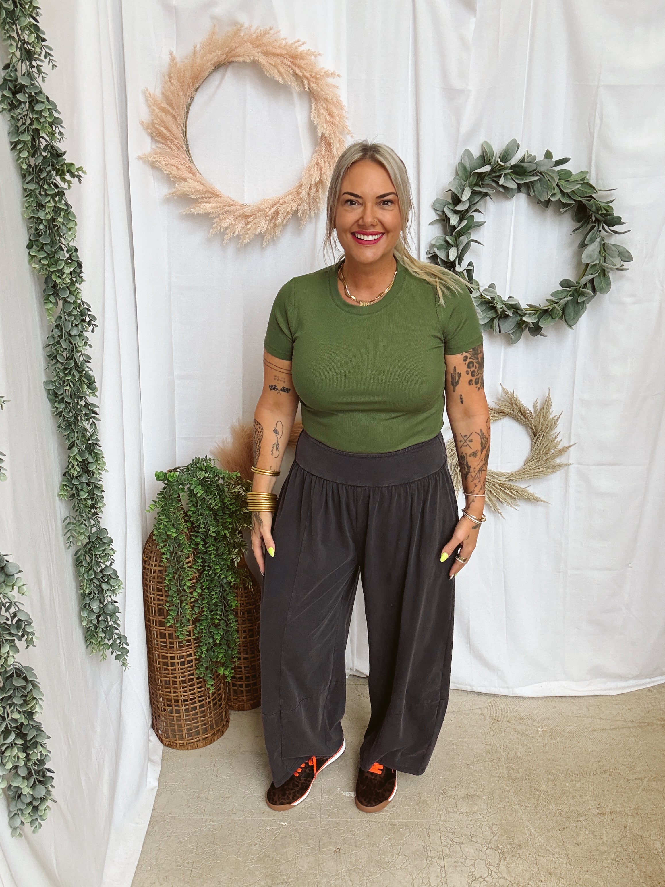 Mono B Essential Short Sleeve Top-Short Sleeve Tops-mono b-The Silo Boutique, Women's Fashion Boutique Located in Warren and Grand Forks North Dakota