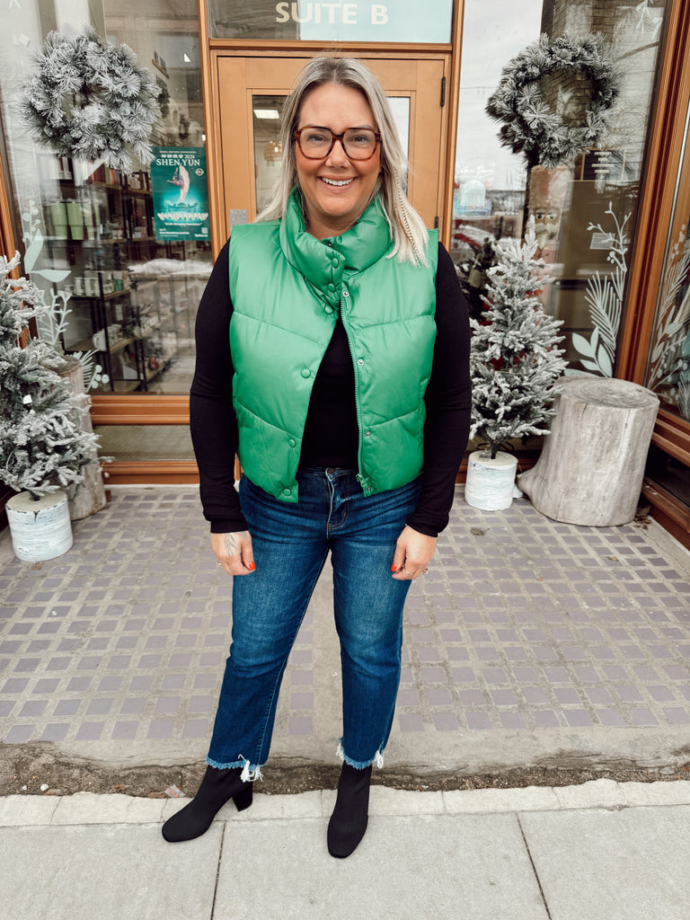 Kelly Puffer Vest-Vests-love tree-The Silo Boutique, Women's Fashion Boutique Located in Warren and Grand Forks North Dakota