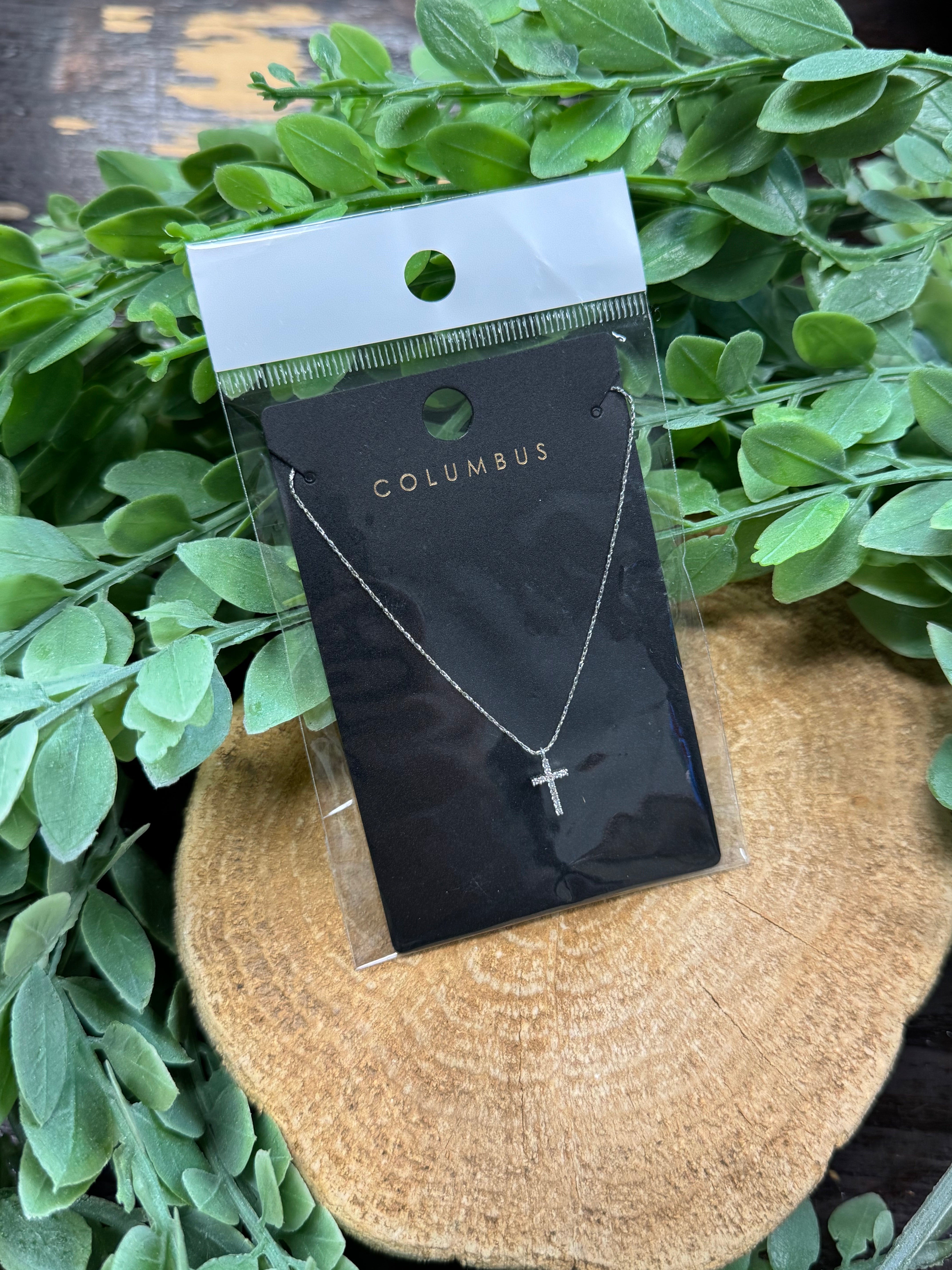 Burst Cross Necklace-The Silo Boutique-The Silo Boutique, Women's Fashion Boutique Located in Warren and Grand Forks North Dakota