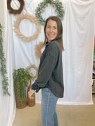 Paula Mineral Wash Long Sleeve-Long Sleeve Tops-hyfve-The Silo Boutique, Women's Fashion Boutique Located in Warren and Grand Forks North Dakota
