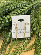 Gold Gem Drop Earring Set-Earrings-fame-The Silo Boutique, Women's Fashion Boutique Located in Warren and Grand Forks North Dakota