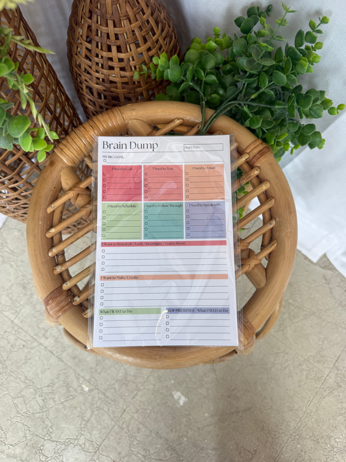 Notepad Daily Adhd Planner-Colorful-note pads-faire-The Silo Boutique, Women's Fashion Boutique Located in Warren and Grand Forks North Dakota