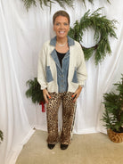 Mixed Knit and Denim Cardigan-Cardigans-blu pepper-The Silo Boutique, Women's Fashion Boutique Located in Warren and Grand Forks North Dakota